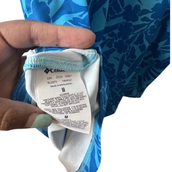 Columbia PFG Tropical Vacation Print Blue Hawaiian M - Picture 7 of 8